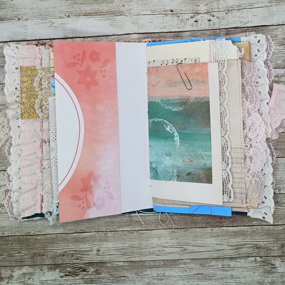 Pink Embellished Junk Journal: Flowers, Birds and Butterflies (Wish) - Picture 13 of 16